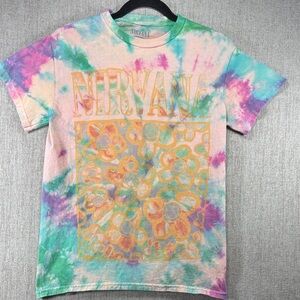 NIRVANA Multi Colored Tie Dye Band Tee NWOT- S